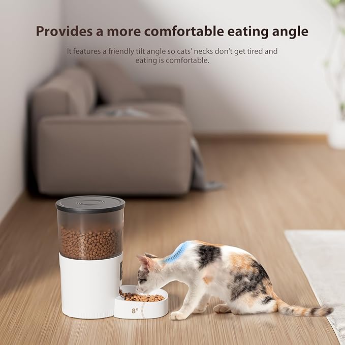Automatic Cat Feeders, 3L Timed Cat Dry Food Dispenser, Dual Power Supply, Programmable Portion Size, Auto Pet Feeder for Cats and Small Dogs-Mewly Pet
