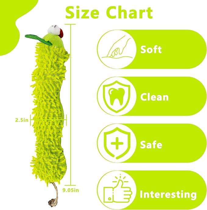 1 Pack Catnip Toys, Soft Cat Pillows Toys, Kitten Caterpillar Catnip Toys,Indoor Interactive Cat Kicker Toys for All Age Cat-Mewly Pet