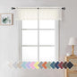 Aiyufneg Ivory Window Valances Sheer Curtains, Modern Top Dual Rod Pocket Light Filtering Voile Drapes for Small Window Kitchen Cafe Sheer Curtains 2 Panels, 40W x 14L Inch