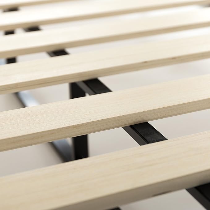 ZINUS Metal Box Spring with Wood Slats, 7.5 Inch Mattress Foundation, Sturdy Steel Structure, Easy Assembly, Queen