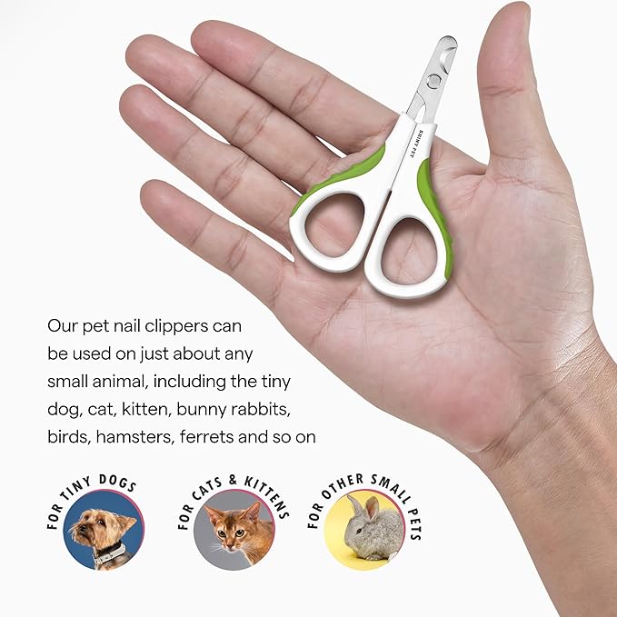 Cat Nail Clipper & Trimmer for Indoor Cats Kitten Puppy Rabbit Small Dog Bird - Professional Pet Grooming Tool for Safe Claw Care - Easy for Home Use for Beginners - Ebook Guide-Mewly Pet