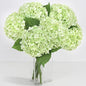 6 Pcs Real Touch Hydrangea Artificial Flowers, 21" Light Green Full Faux Hydrangea Flowers Latex Fake Flowers for Home Decor Party Floral Arrangements Wedding Bouquets Centerpieces Outdoor Decor