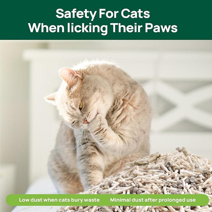 18lbs Mixed Tofu Cat Litter Clumping, Low Dust, Lightweight, Ultra Absorbent and Fast Drying, Natural Pea Husk Bentonite Kitty Litter (9lbs×2bags)-Mewly Pet