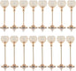 VINCIGANT 16PCS Gold Crystal Candle Holders Pillars for Wedding Decoration,Votive Crystal Candle Holders for Dinner Table Room Party Rhinestone Decorative