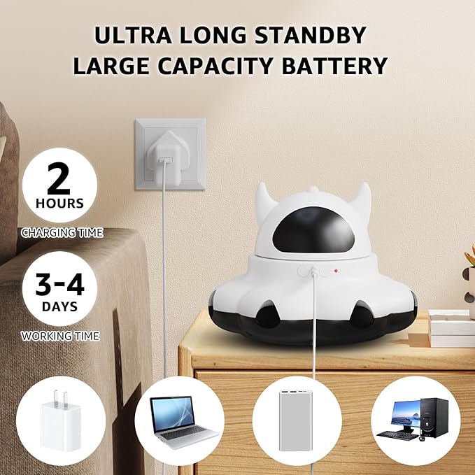 MIKK Cat Laser Toy Cat Feather Toys 2-in-1 Interactive for Indoor Cats Automatic with Remote Control Moving Ambush USB-C Rechargeable Electronic Kitten Toy for Indoor Exercise-Mewly Pet