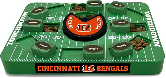 Pets First NFL Cincinnati Bengals Large Puzzle Toy, New Size, Interactive Dog Slow Feeding Toy-Mewly Pet