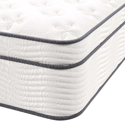 Modway Jenna 14” Innerspring and Memory Foam Full Mattress With Individually Encased Coils