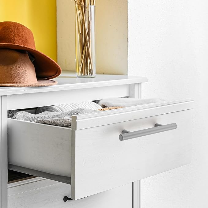 Ravinte 45 Pack | 5 Inch Cabinet Pulls Grey Stainless Steel Kitchen Drawer Pulls Cabinet Handles 5 InchLength, 3 Inch Hole Center
