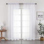 OVZME White Sheer Curtains 90 Inches Long 2 Panels - Soft Light Filtering Window Sheer Panels for Living Room/Bedroom, Top Dual Rod Pocket, 1 Pair, Each 42Wx90L Inches