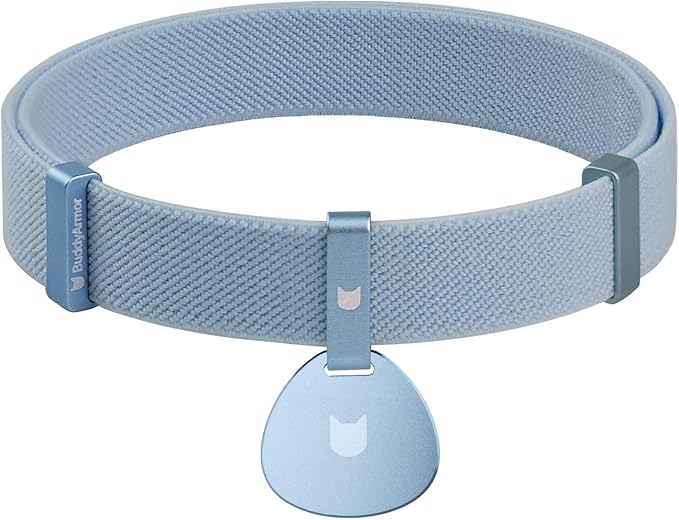 Safety Cat Collar and ID Tag Set - Elastic Quick Release Non Breakaway Personalized Anodized Aluminum Engraved Pet Name Tag, Lightweight for Kitten Small Large Cats-Mewly Pet