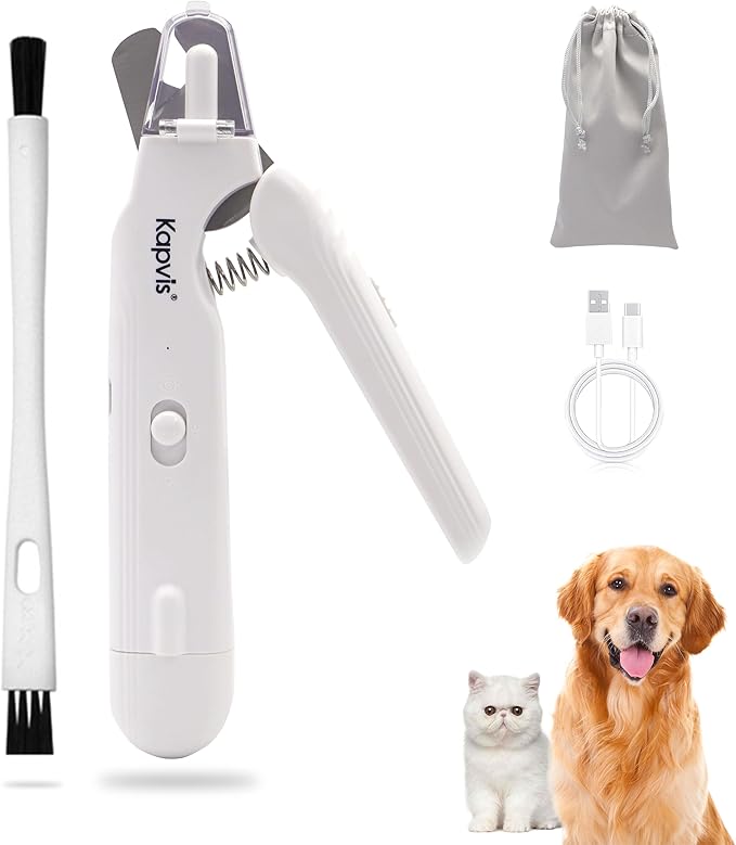 2-in-1 Dog Nail Trimmers & Dog Nail Grinder with LED Lights,Cat Nail Clipper with Guard,cat Nail Trimmer for Large Medium Small Dogs Cats Claw Trimmer Quick Sensor and Safety Guard-Mewly Pet