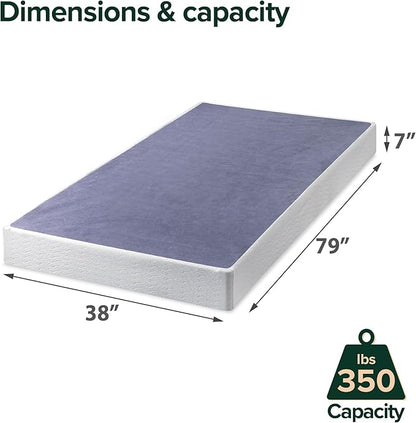 ZINUS 7 Inch Twin XL Metal Smart Box Spring with Quick Assembly, Mattress Foundation, Strong Metal Frame, Easy Assembly