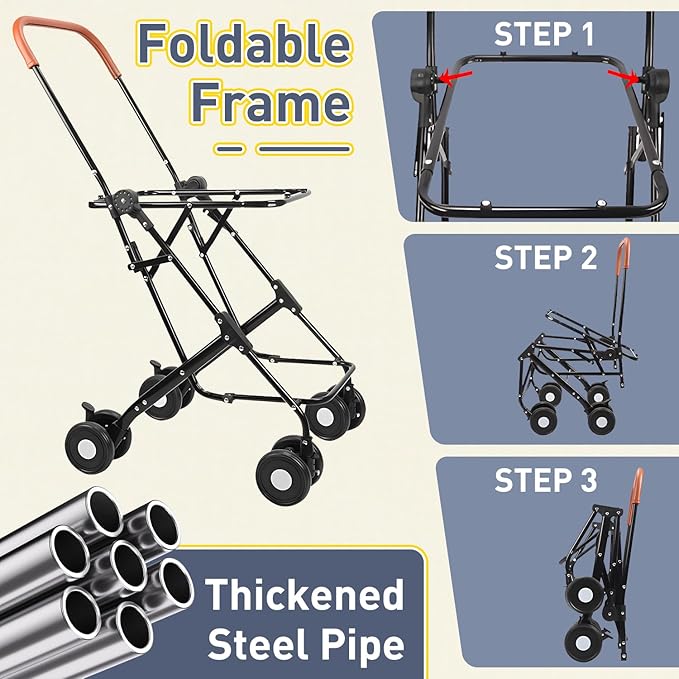 Double Pet Stroller for 2 Dogs or Cats, Folding Dog Stroller with 2 Detachable Carrier Bags, Safety Belt, 4 Lockable Wheels, Separate Compartments, for Multi-Pet Homes (Black)-Mewly Pet