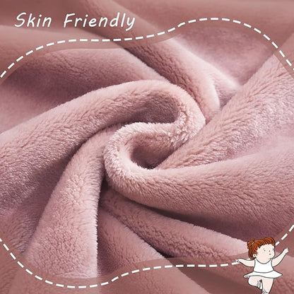 Exclusivo Mezcla Fleece Throw Blanket for Couch, Super Soft and Warm Blankets, Dusty Pink Throw All Season Use, Cozy, Plush, Lightweight, 40x50 Inches
