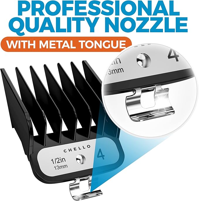 Full Metal Professional Dog Clippers for Grooming, Rechargeable, Low Noise Cordless, Pet Hair Clippers for Large Dogs, Heavy Duty Use with LED Display-Mewly Pet