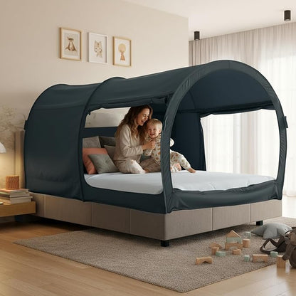 LEEDOR Bed Tent Dream Tents Bed Canopy Shelter Cabin Indoor Privacy Warm Breathable Pop Up Twin/Full/Queen for Kids and Adult Patent Pending(Mattress Not Included)