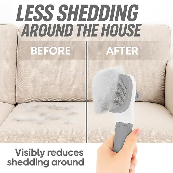 Namylya Cat Brush for Shedding & Grooming – Slicker Brush for Dogs and Cats with Long Hair – Removes Tangles, Mats & Loose Fur-Mewly Pet