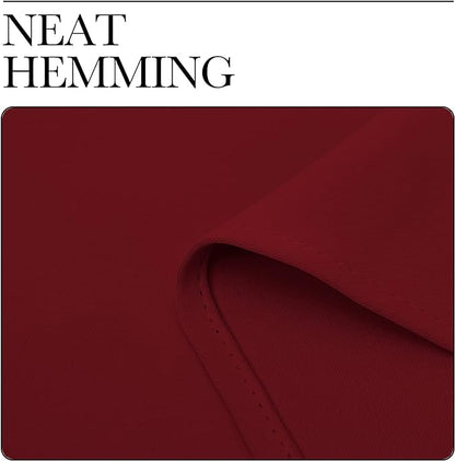NICETOWN Burgundy Red Blackout Draperies Curtains - Pair of Grommet Top Thermal Insulated Blackout Decorative Curtains for Thanksgiving Day & Christmas Decor(55 inches Wide by 96 inches Long)