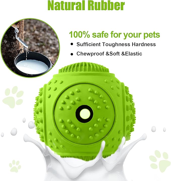 LUKITO Dog Chew Toys 3 Pack for Aggressive Chewers, Multifunctional Teeth Cleaning and Gum Massage, Tough Toys with Natural Rubber for Large and Medium Dog-Mewly Pet