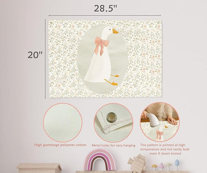 Silly Goose Nursery Rectangular Canvas Banner-Flag Wall Sign Decor for Boys Girls Toddler Kids,Baby Room Above Crib Playroom Reading Room Bedroom Decor-Easter Baby Shower Birthday Christmas Gift