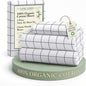 LANE LINEN 100% Organic Cotton Twin XL Bed Sheets, Sustainably Produced Okeo Tex Certified Cotton Sheets, Luxury Hotel Percale Soft & Comfy Comes in Variety of Prints & Colors - Windowpane