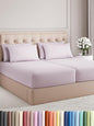 Split King 7 Piece Sheet Set - Comfy Breathable & Cooling - Soft Hotel Luxury Bedding Set w/ 8-16 Inch Deep Pockets - 1 Flat & 2 Fitted Sheet & 4 Pillowcases - Cozy and Wrinkle Free - Light Lavender