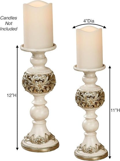 Abimbola Candleholders Ivory Set of Two