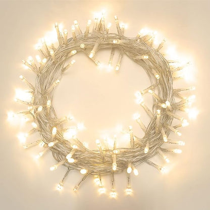 42ft 120 Led Battery Powered String Lights, IP65 Waterproof 8 Modes Twinkle Fairy Lights with Timer for Bedroom, Garden, Party, Christmas Tree Indoor Outdoor Decorations, Warm White