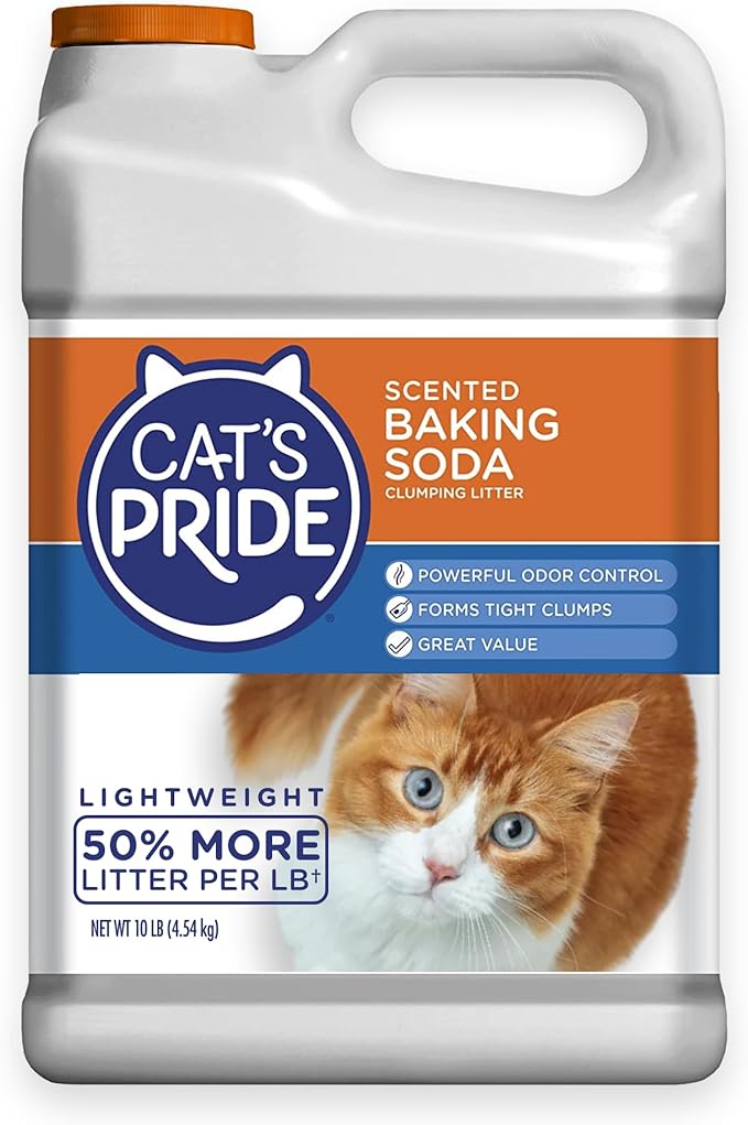 Cat's Pride Lightweight Clumping Litter: Baking Soda - Powerful Odor Control - Scented, 10 Pounds-Mewly Pet