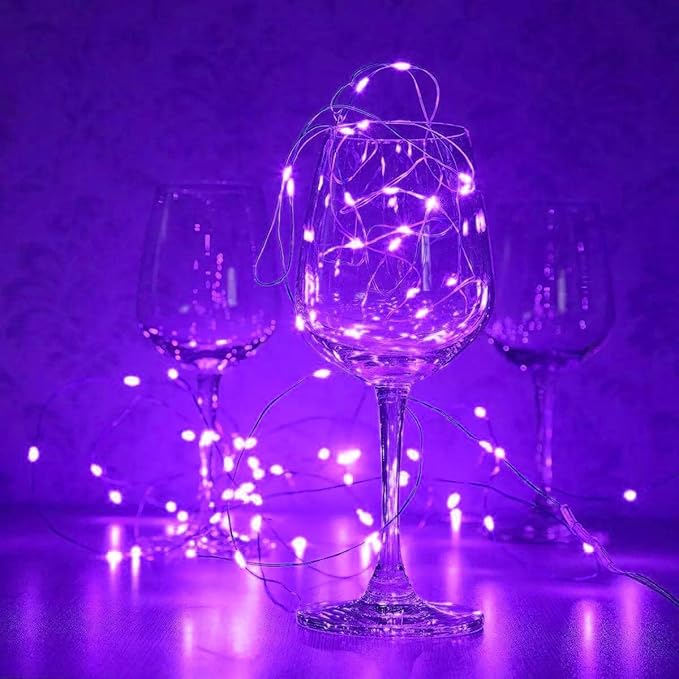 String Lights, Waterproof LED String Lights,2 Pack 20ft 60 LED Festival Decorations Crafting Battery Powered Copper Wire Starry Fairy Lights