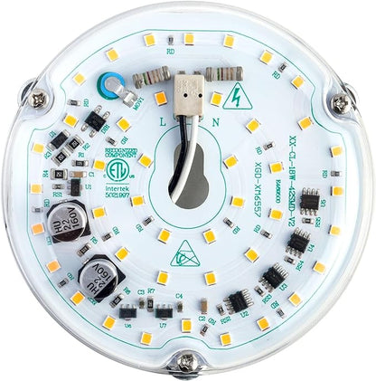 4 inch LED Retrofit Light Kit for Ceiling Fan Light Replacement Panel PCB 18W 3000K 2200LM 120V CRI90 Dimmable ETL (Warm White 3000K)