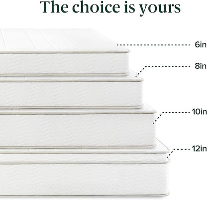 ZINUS 8 Inch Foam and Spring Hybrid Mattress [New Version], King, Fiberglass Free, Medium Firmness, Durable Support, Certified Safe Foams & Fabric, Mattress in A Box
