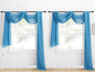 NICETOWN Turquoise Window Scarf Valances, Voile Sheer Scarf for Draping, Party Curtains for Bed Canopy/Birthday/Revelry, W60 x L216, 2 Panels