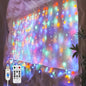 Curtain Light for Bedroom, 200LED 6.6x6.6ft Multicolor Window Wall Hanging Fairy Curtain String Light, 8 Modes Remote Fairy String Lights Indoor for Wedding Party Home Garden Decorations