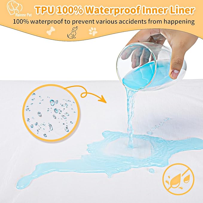 Orthopedic Dog Beds for Large Dogs, 7" Memory Foam Dog Beds with Waterproof Liner, Chew Proof Microsuede Cover, Removable and Washable, Nonskid Bottom, 48"x30" L Khaki-Mewly Pet