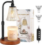 Black Walnut Candle Warmer Lamp with Timer Dimmable,Birthday Gifts for Women,Adjustable Height Wax Melt Warmer for Jar Candles,House Warming Gifts New Home,Ideal for Office,Dorm,Bedroom Home Decor