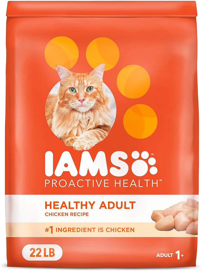 IAMS Proactive Health Adult Healthy Dry Cat Food with Chicken, 22 lb. Bag-Mewly Pet