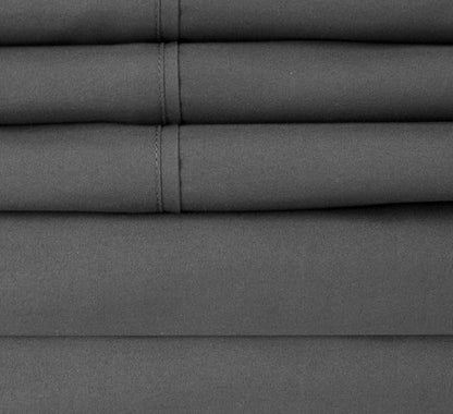 Full Size Bed Sheets - 6 Piece 1500 Supreme Collection Fine Brushed Microfiber Deep Pocket Full Sheet Set Bedding - 2 Extra Pillow Cases, Great Value, Full, Gray