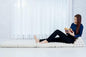 Leewadee Comfortable Japanese Floor Mattress - Thai Floor Bed with Triangle Cushion - Futon Mattress - XL Extra Long Thai Massage Mat, 89 x 20 inches, Ecru, Kapok Filling
