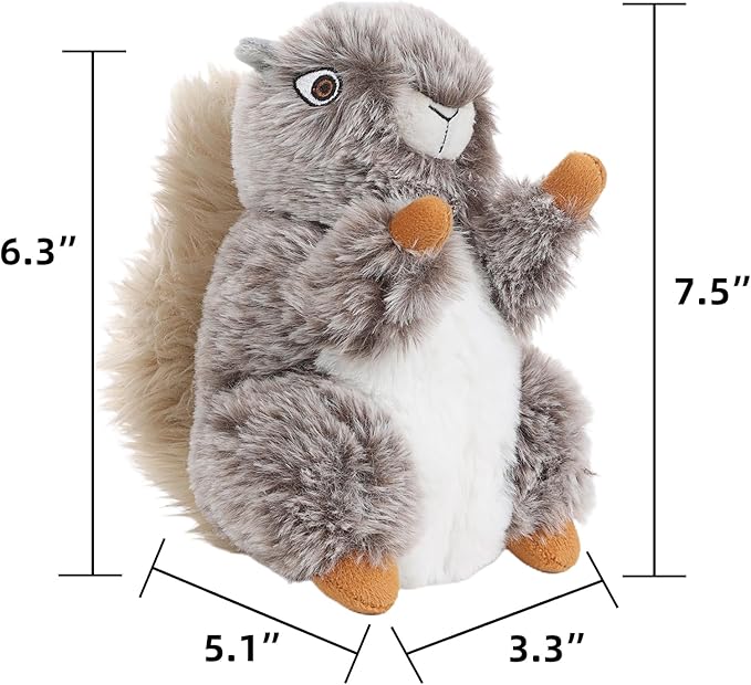DODODOLA Dog Toys Plush Squirrel Stuffed Animals Chew Toy Soft Squeaky Gift for Small Medium Big Large Dogs Pet-Mewly Pet