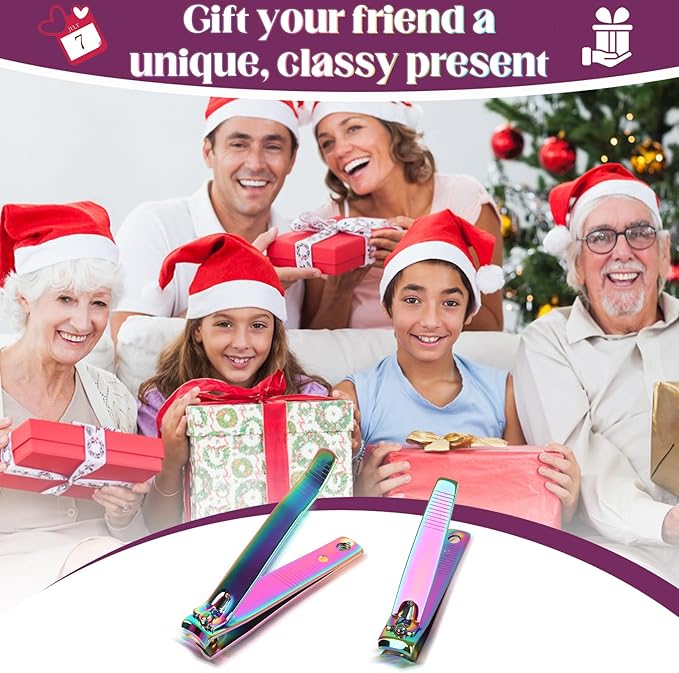 Rocutus 2pcs/Set Portable Nail Scissors Adult Pedicure Nail Clippers Household Small Scissors Foot Manicure Scissors Manicure Tools (Bight Colorful)-Mewly Pet