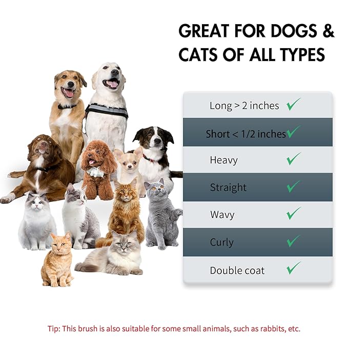 Dog Brush Kit - Self-Cleaning Slicker Brush with Bath Brush & Undercoat Rake | Deshedding Tools for Large - Small Dogs & Cats, Professional 3-in-1 Pet Grooming Set for Heavy Shedding, Black-Mewly Pet