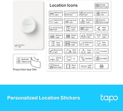 Tapo TP-Link Smart Button | Wireless Remote Dimmer Switch | 3-Way Control | Tap & Rotate HUB Required | 1+ Year Battery Life