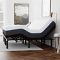 Blissful Nights e3 Split Cal King Adjustable Bed Base Frame with 12" Plush Gel Infused Memory Foam Mattress