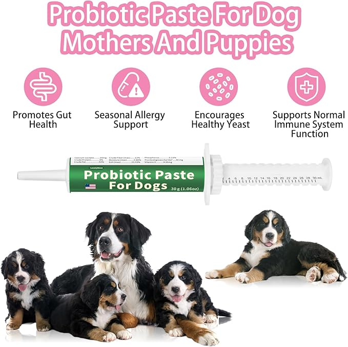 4 in 1 Whelping Kit for Dogs - Whelping Calcium Paste, Probiotic Paste, Fading Puppy Support & Puppy Milk Replacer - Essential Dog Whelping Supplies for Safe Delivery, Strong Puppies & Nursing Support-Mewly Pet