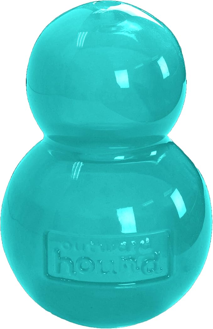 Outward Hound by Planet Dog Double-Tuff Interactive Treat-Dispensing Dog Toy, Medium, Blue-Mewly Pet