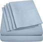 Twin XL Size Bed Sheets - 4 Piece 1500 Supreme Collection Fine Brushed Microfiber Deep Pocket Twin X-Large Sheet Set Bedding - 1 EXTRA PILLOW CASES, GREAT VALUE, Twin XL, Misty Blue