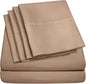 Full Size Bed Sheets - 6 Piece 1500 Supreme Collection Fine Brushed Microfiber Deep Pocket Full Sheet Set Bedding - 2 Extra Pillow Cases, Great Value, Full, Taupe