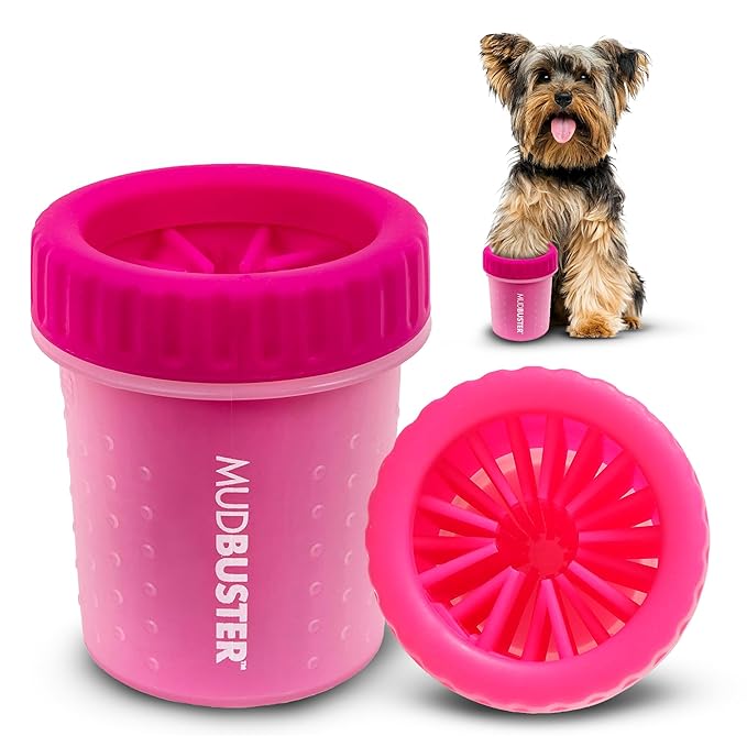 Dexas Dog Paw Cleaner, Small, Pink, Dog Accessories and Pet Supplies-Mewly Pet