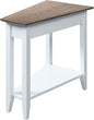 Convenience Concepts American Heritage Wedge End Table 24" - Classic Living Room Table with Storage Shelf,Side Table for Family Room, Bedside Table, Driftwood